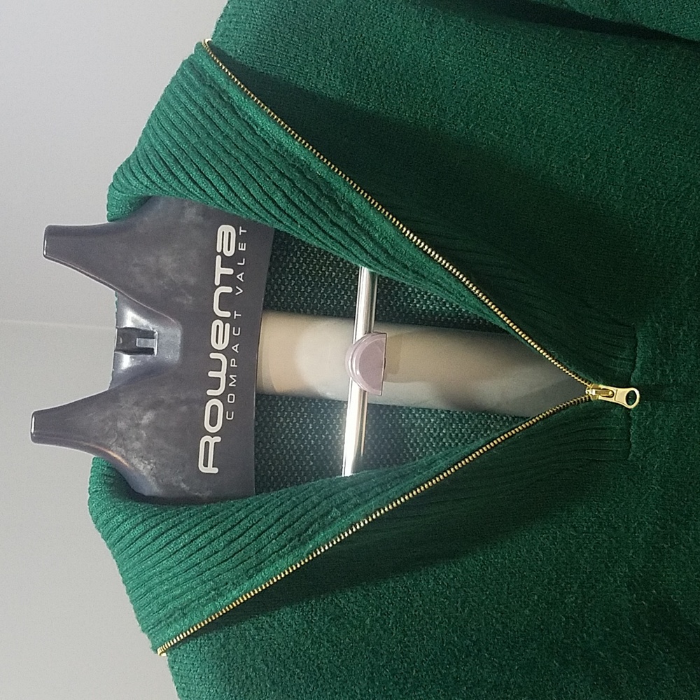 Green Half Zip Turtleneck - Picture 4 of 5